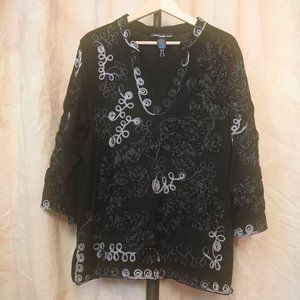 Festive, Designer, Black Top by Once Again